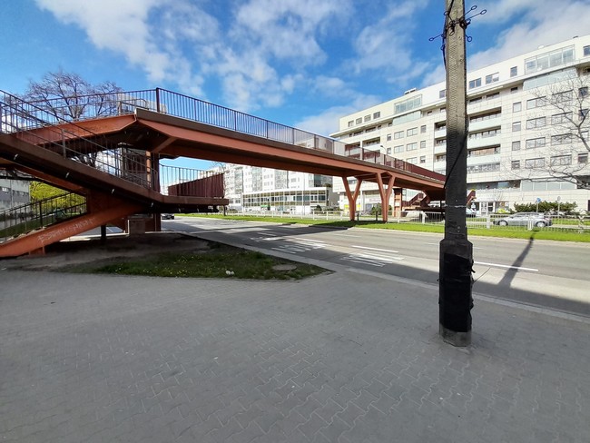 Kładka dla pieszych ul. Sobieskiego Warszawa 